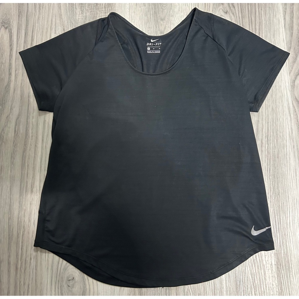 Nike Womens Dri-FIT‎ Short Sleeve Training Top Black Size M athletic sport dry